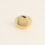 Bague Elipsi chevalière ovale dorée ajustable Hersée Hersée Paris 9