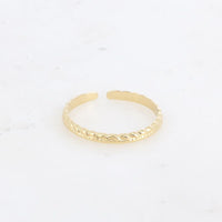 Bague Eos torsadée striée dorée ajustable Hersée Hersée Paris 9