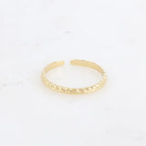 Bague Eos torsadée striée dorée ajustable Hersée Hersée Paris 9