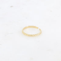 Bague Eos torsadée striée dorée ajustable Hersée Hersée Paris 9