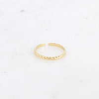 Bague Eos torsadée striée dorée ajustable Hersée Hersée Paris 9