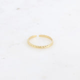 Bague Eos torsadée striée dorée ajustable Hersée Hersée Paris 9