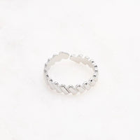 Bague Helix géométrique argenté ajustable Hersée Hersée Paris 9