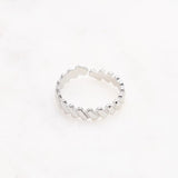 Bague Helix géométrique argenté ajustable Hersée Hersée Paris 9