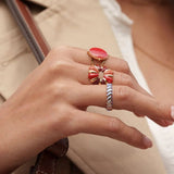 Bague Helix géométrique argenté ajustable Hersée Hersée Paris 9