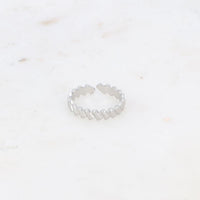 Bague Helix géométrique argenté ajustable Hersée Hersée Paris 9