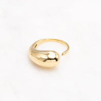 Bague Ione dorée - Forme goutte & acier inoxydable - Hersée Hersée Hersée Paris 9