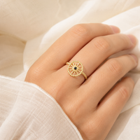 Bague Melpomène Soleil doré Hersée Hersée Paris 9
