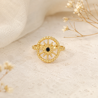 Bague Melpomène Soleil doré Hersée Hersée Paris 9
