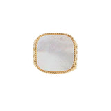 Bague Nérée dorée - Pierre naturelle & finition martelée - Hersée Hersée Hersée Paris 9