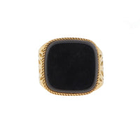 Bague Nérée dorée - Pierre naturelle & finition martelée - Hersée Hersée Hersée Paris 9