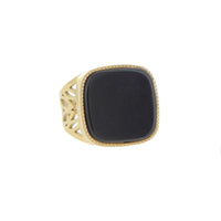 Bague Nérée dorée - Pierre naturelle & finition martelée - Hersée Hersée Hersée Paris 9