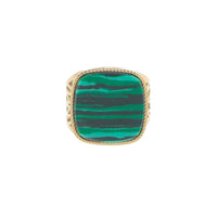 Bague Nérée dorée - Pierre naturelle & finition martelée - Hersée Hersée Hersée Paris 9