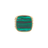 Bague Nérée dorée - Pierre naturelle & finition martelée - Hersée Hersée Hersée Paris 9