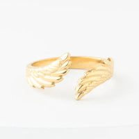 Bague Pegasos ailes texturées dorée ajustable Hersée Hersée Paris 9