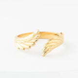 Bague Pegasos ailes texturées dorée ajustable Hersée Hersée Paris 9