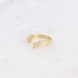 Bague Pegasos ailes texturées dorée ajustable Hersée Hersée Paris 9