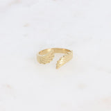 Bague Pegasos ailes texturées dorée ajustable Hersée Hersée Paris 9