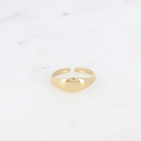 Bague Sphaira chevalière lisse dorée ajustable Hersée Hersée Paris 9