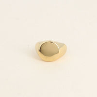 Bague Sphragis chevalière ronde dorée ajustable Hersée Hersée Paris 9