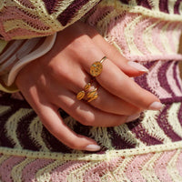 Bague Stagon double goutte dorée Hersée Hersée Paris 9