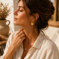 Boucles d’oreilles Galatée créoles dorées rainurées Hersée Hersée Paris 9