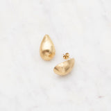 Boucles d’oreilles Naïade gouttes brossées dorées Hersée Hersée Paris 9