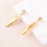 Boucles d'oreilles Thalassa dorées - Silhouette fluide brossée & acier inoxydable - Hersée Hersée Hersée Paris 9