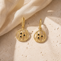 Boucles d'oreilles Astrid créole dorée Hersée Hersée Paris 9