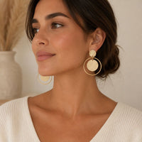 Boucles d'oreilles Phégée martelé doré Hersée Hersée Paris 9