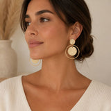 Boucles d'oreilles Phégée martelé doré Hersée Hersée Paris 9