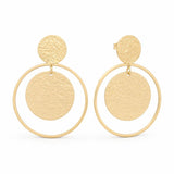 Boucles d'oreilles Phégée martelé doré Hersée Hersée Paris 9