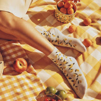 Chaussettes Les Citrons brillantes en coton - Maison Broussaud Maison Broussaud Hersée Paris 9