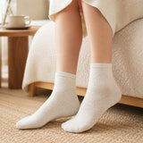 Chaussettes maille ajourée écru en laine et soie - Maison Broussaud Maison Broussaud Hersée Paris 9
