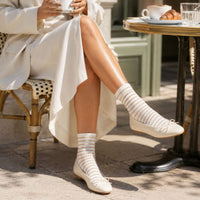Chaussettes Les marinières rayées brillantes en coton - Maison Broussaud Maison Broussaud Hersée Paris 9