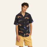 Chemise manches courtes col cubain imprimée coton bio - Revolution Revolution Hersée Paris 9