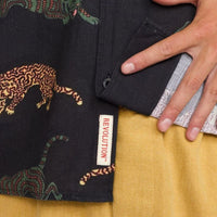 Chemise manches courtes col cubain imprimée coton bio - Revolution Revolution Hersée Paris 9