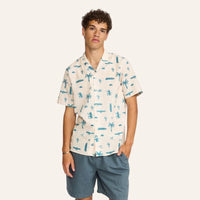 Chemise manches courtes col cubain imprimée coton bio - Revolution Revolution Hersée Paris 9