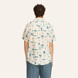 Chemise manches courtes col cubain imprimée coton bio - Revolution Revolution Hersée Paris 9