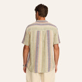 Chemise manches courtes col cubain rayée coton bio - Revolution Revolution Hersée Paris 9