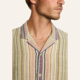 Chemise manches courtes col cubain rayée coton bio - Revolution Revolution Hersée Paris 9