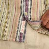 Chemise manches courtes col cubain rayée coton bio - Revolution Revolution Hersée Paris 9