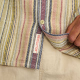 Chemise manches courtes col cubain rayée coton bio - Revolution Revolution Hersée Paris 9
