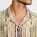 Chemise manches courtes col cubain rayée coton bio - Revolution Revolution Hersée Paris 9