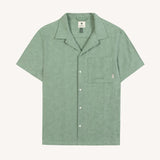 Chemise Paiolive manches courtes jacquard vert clair coton et viscose - Faguo Faguo Hersée Paris 9
