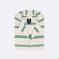 Chemise rayée écrue & verte en maille bouclette – Faguo Faguo Hersée Paris 9