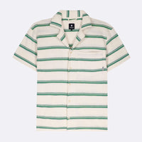 Chemise rayée écrue & verte en maille bouclette – Faguo Faguo Hersée Paris 9