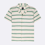 Chemise rayée écrue & verte en maille bouclette – Faguo Faguo Hersée Paris 9