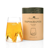 Coffret Verre design Topographic Montagne relief 450ml - Alaskan Maker