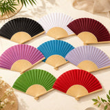 Éventail pliant en bambou et tissu coloré 21 cm Hersée Hersée Paris 9
